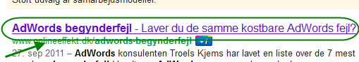 Title tag i Googles søgeresultater